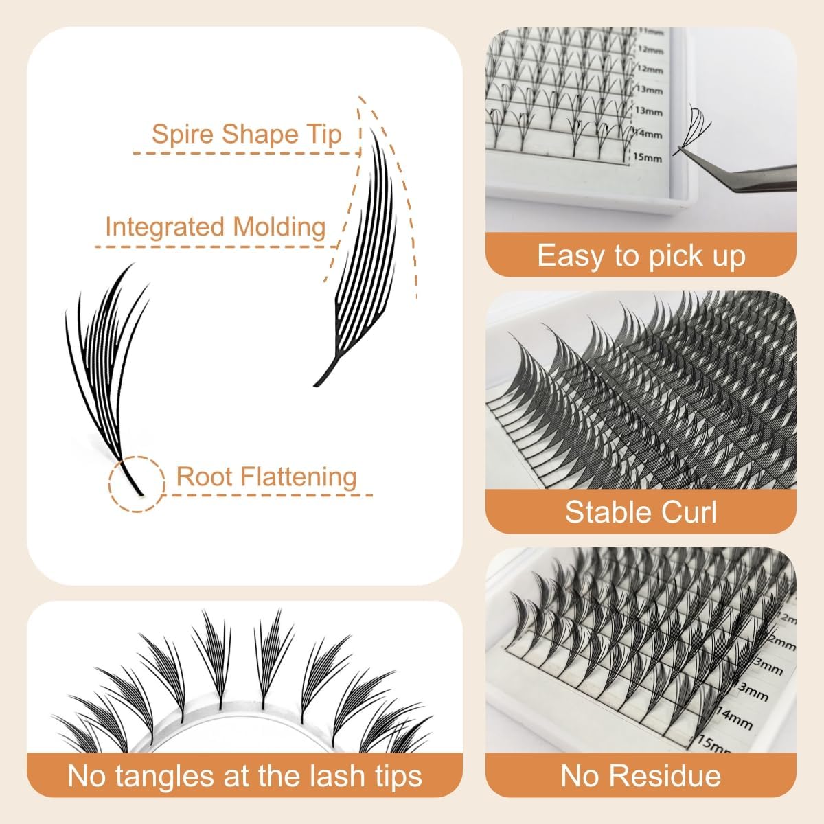 Eyelash Extensions 3 Box Cartoon Style False Eyelashes C D Curl 0.07mm 0.07mm 8-15mm Feathers Shape Cartoon Pointed False Eyelashes Cluster Comic Spire Eyelashes Anime Eyes Lash (Spire, C-0.07mm)