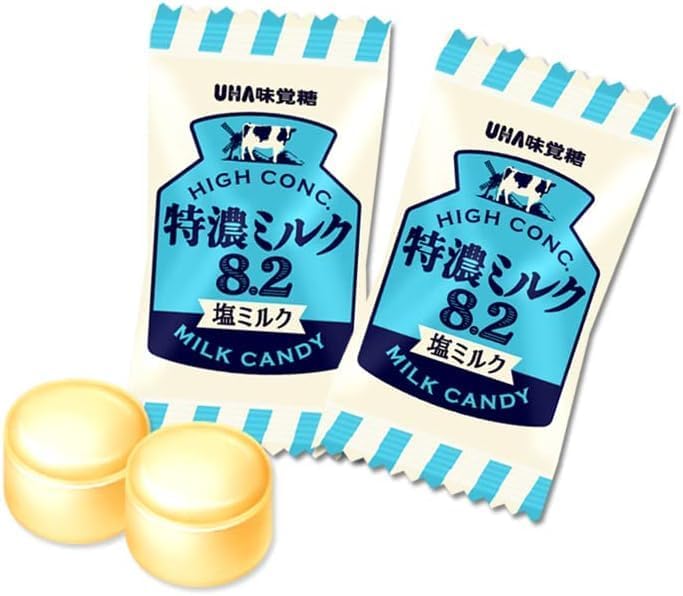 UHA Flavor Sugar Flavor, Extra Rich Milk, 0.3 oz (8.2 g), Salt Milk, 2.6 oz (75 g), Set of 3 Bags, Bulk Purchase, Candy, Individual Packaging, Extra Thick, Candy, Salt