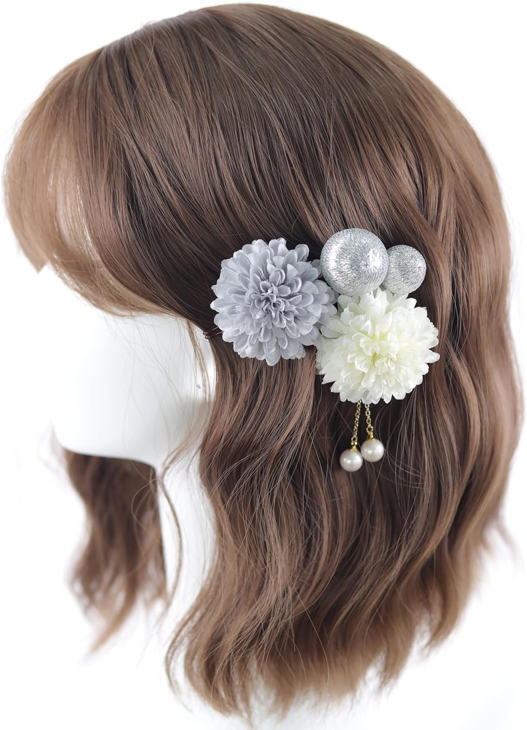 NANA Handmade Hair Ornament, Ping Pong Mu, Japanese Ball, Cute, Coming of Age Ceremony, Shichi-Go-San Fireworks Festival, Yukata, Graduation Ceremony, School Entrance Ceremony, Summer Festival