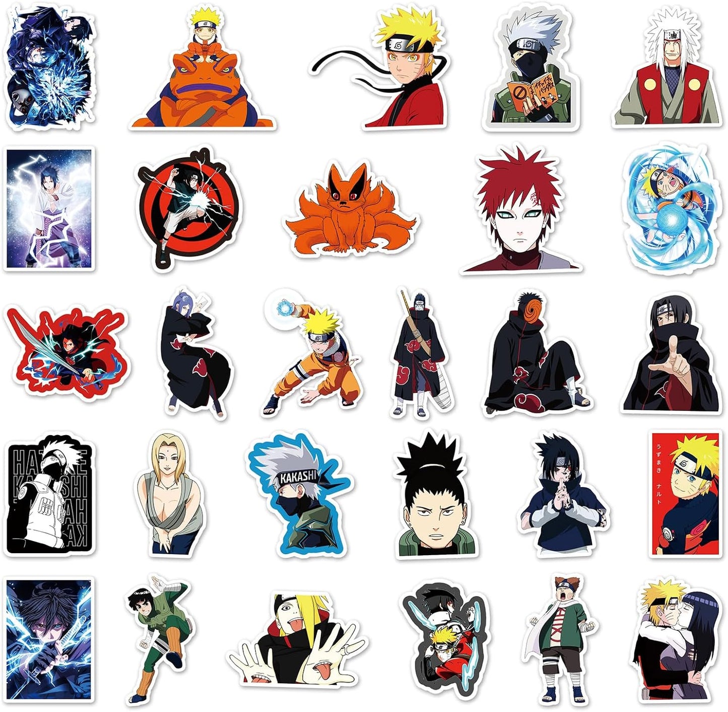 54 Piece Naruto Sticker Set Waterproof Stickers DIY Anime PVC Notebook Decal Bicycle Water Bottle Helmet Suitcase