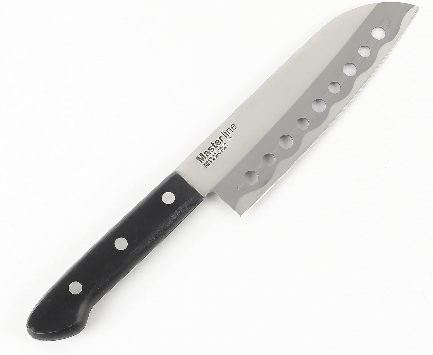 Pearl Metal Master Line Stainless Steel Perforated Santoku Knife F-2133