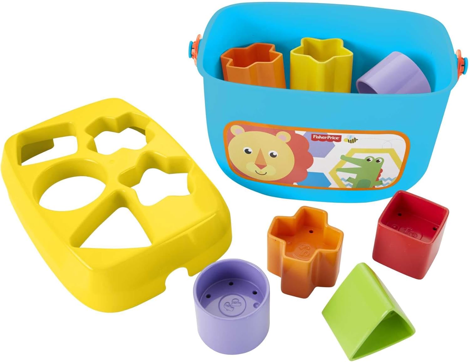 Fisher Price Infant FFC84 My First Blocks, Rainforest, 6 Months and Up, Baby Toy, Educational Toy, Block Set, Matching