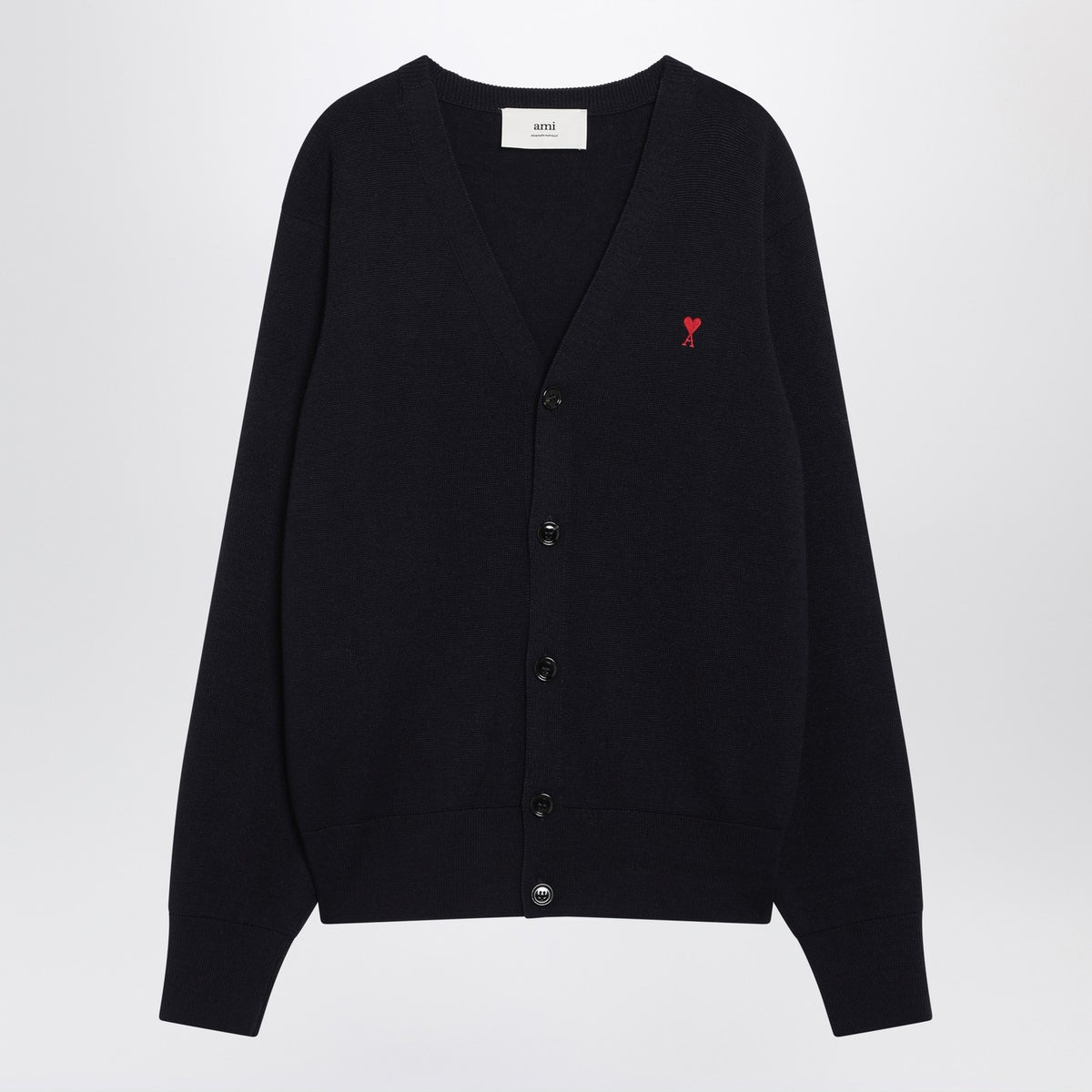 Ami Ami Paris Navy Blue Ami De Coeur Cardigan - Image 4