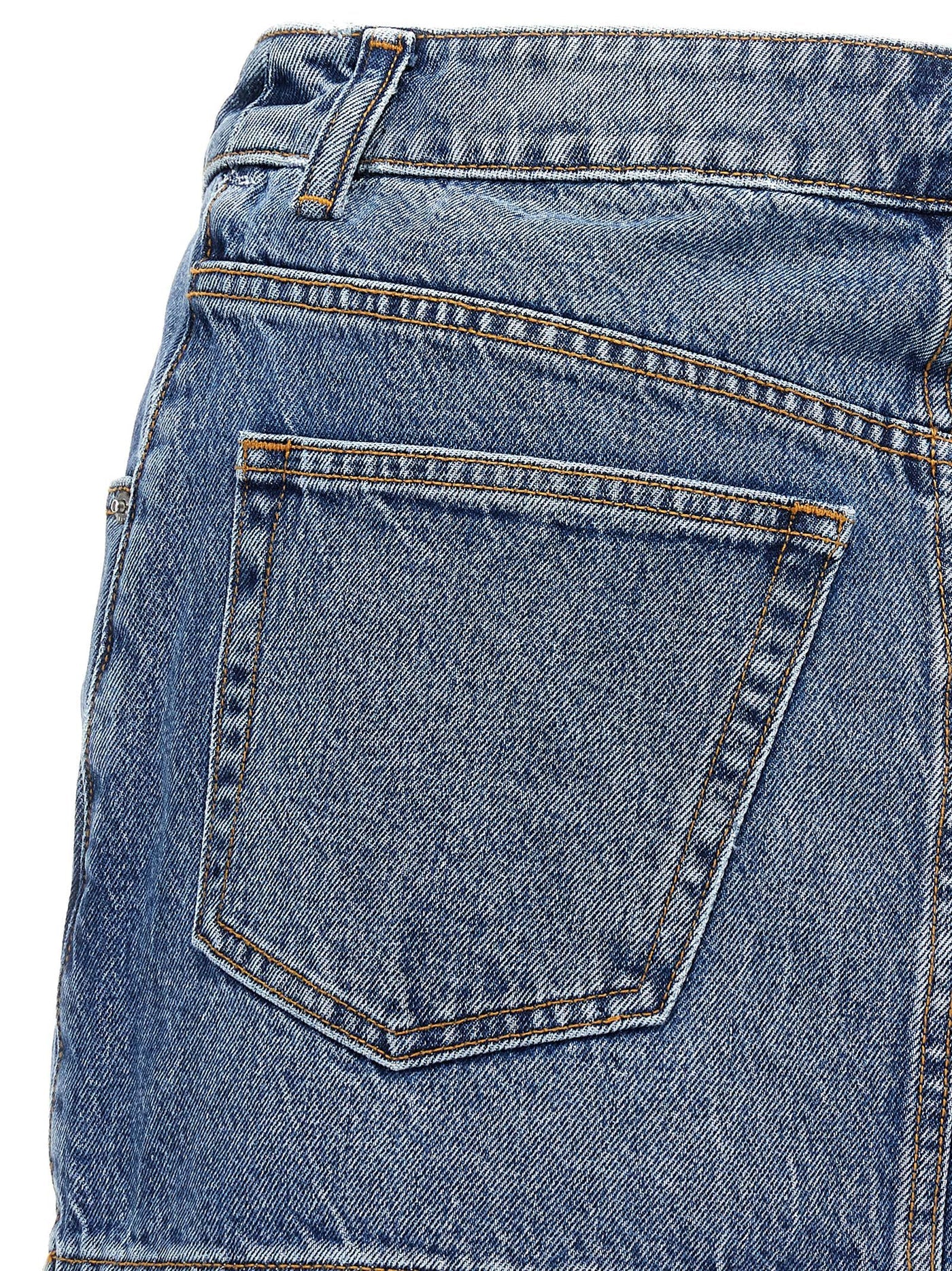 Denim X Alexander Wang デニムxアレクサンダーワン 'ディップサイドレースアンディ'ミニスカート - Image 4