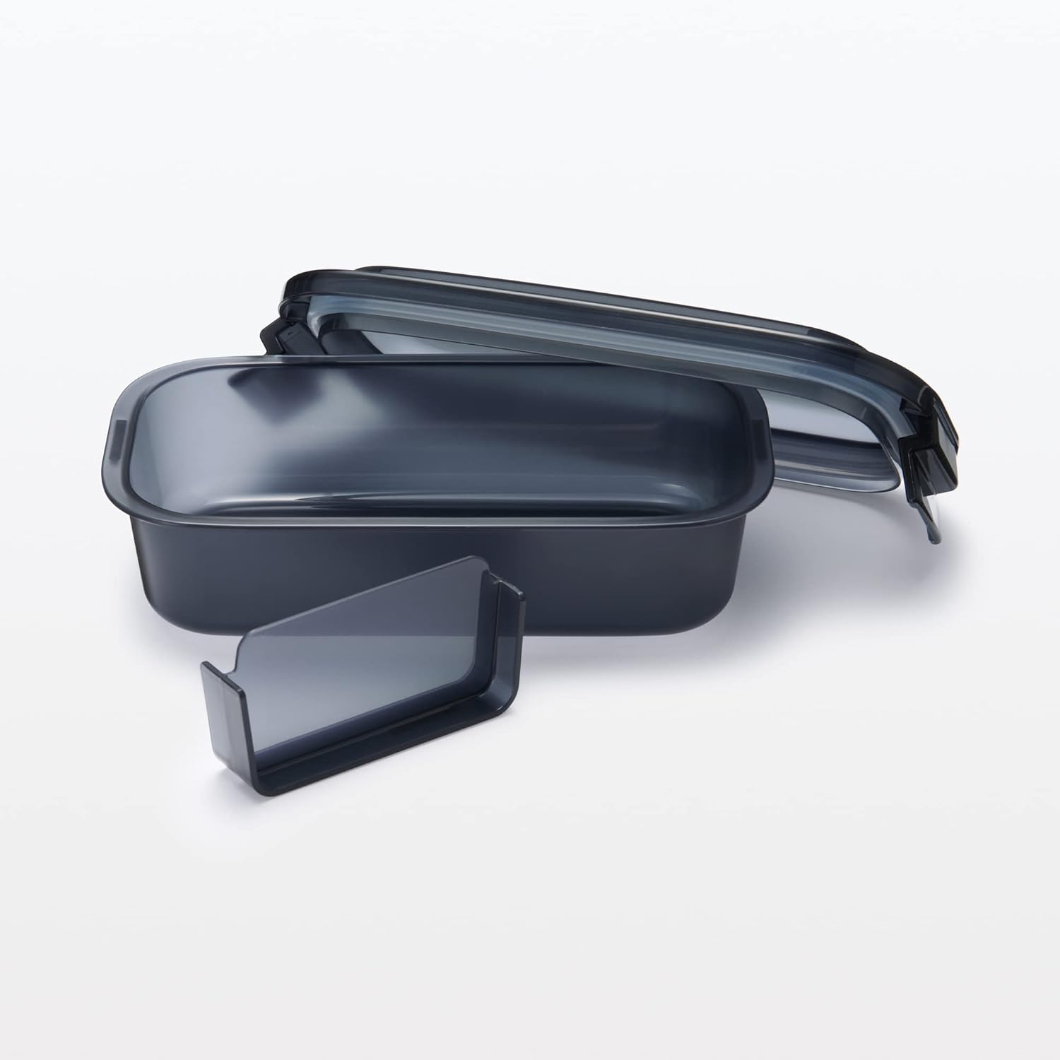 Mu-in Ryohin Easy-to-Wash Bento Box, Black, 500mL, 82994292
