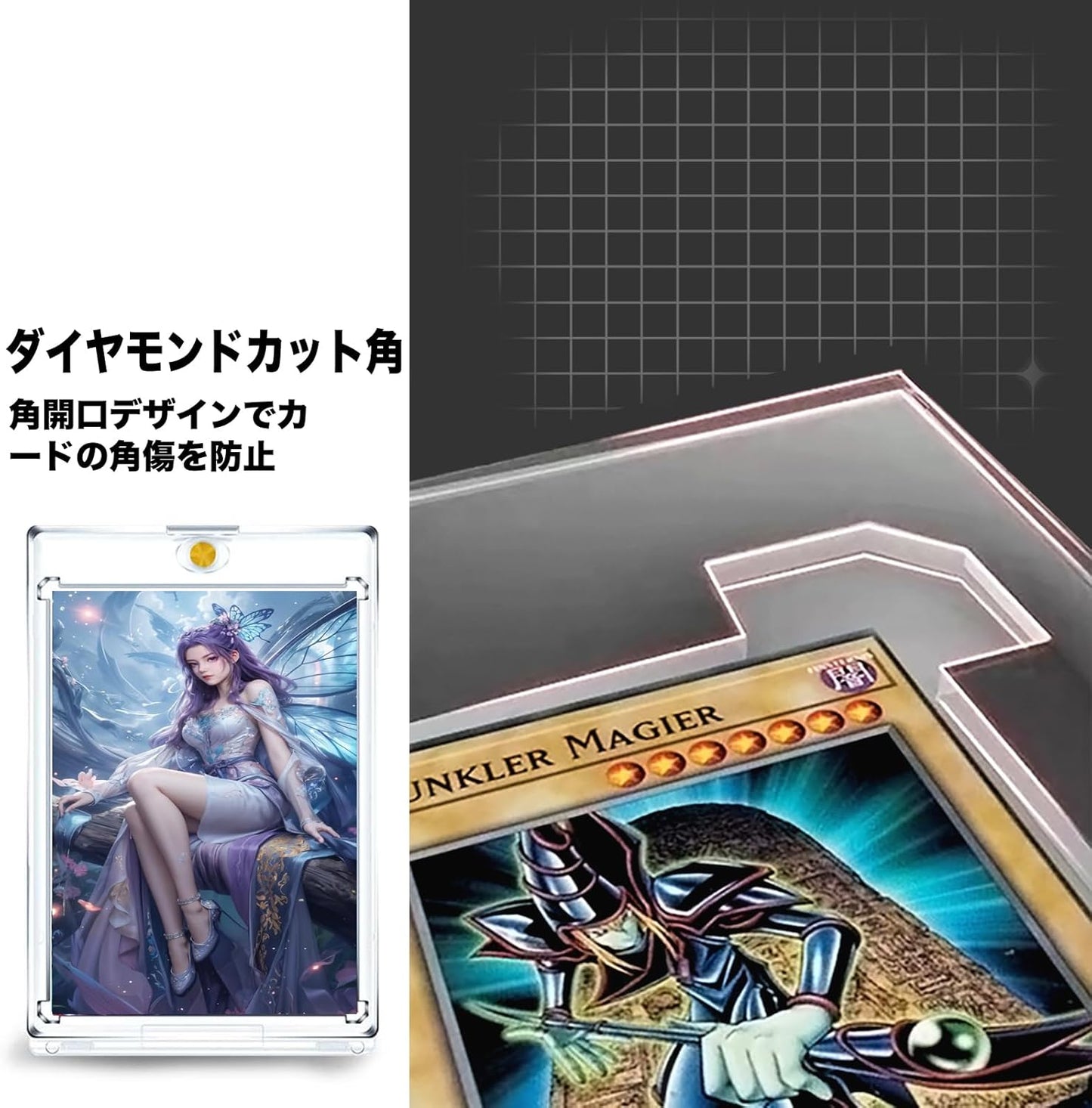 Card Case Magnetic Loader UV Cut 35pt 【Official Sleeve Compatible Size】Dedicated for Pokemon Card/Yu-Gi-Oh!/MTG Card Protection and Storage (3-piece Set)