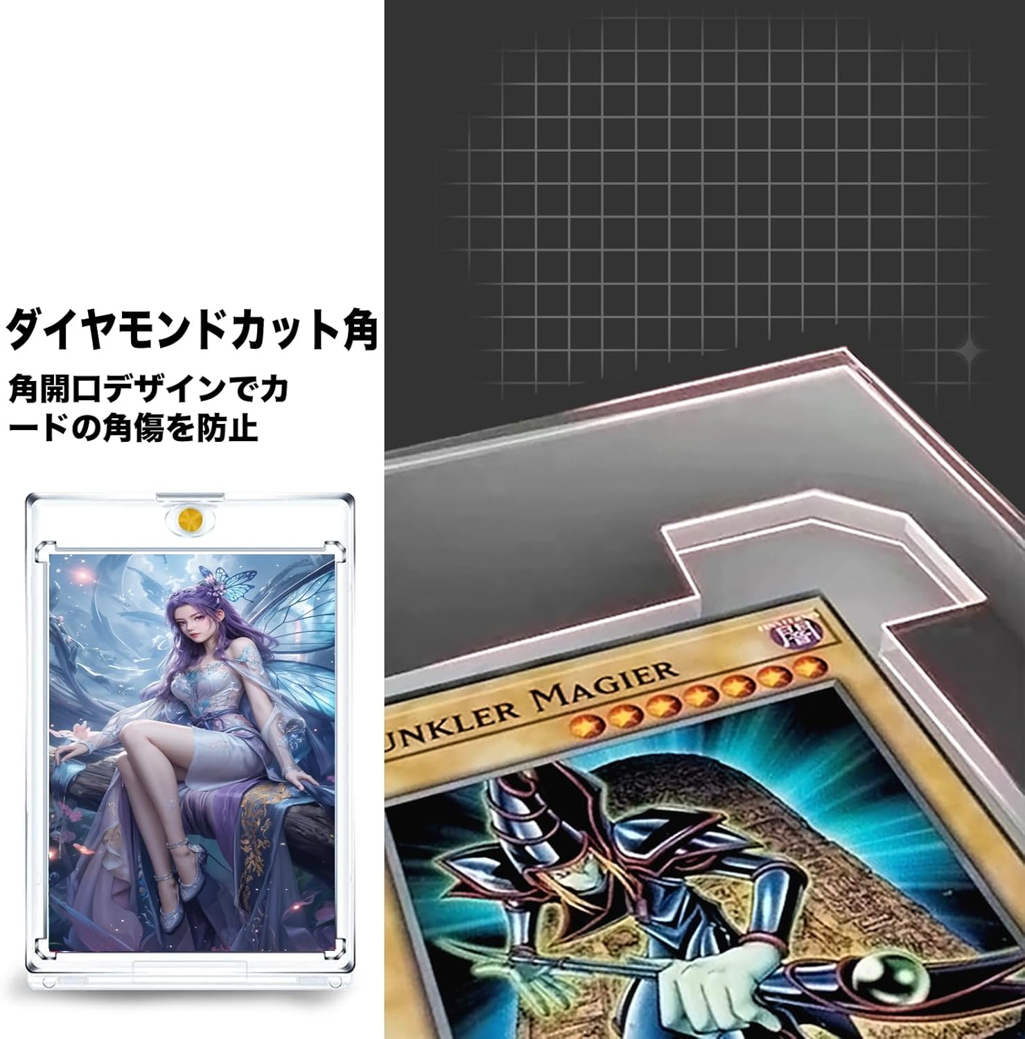 Card Case Magnetic Loader UV Cut 35pt 【Official Sleeve Compatible Size】Dedicated for Pokemon Card/Yu-Gi-Oh!/MTG Card Protection and Storage (3-piece Set)