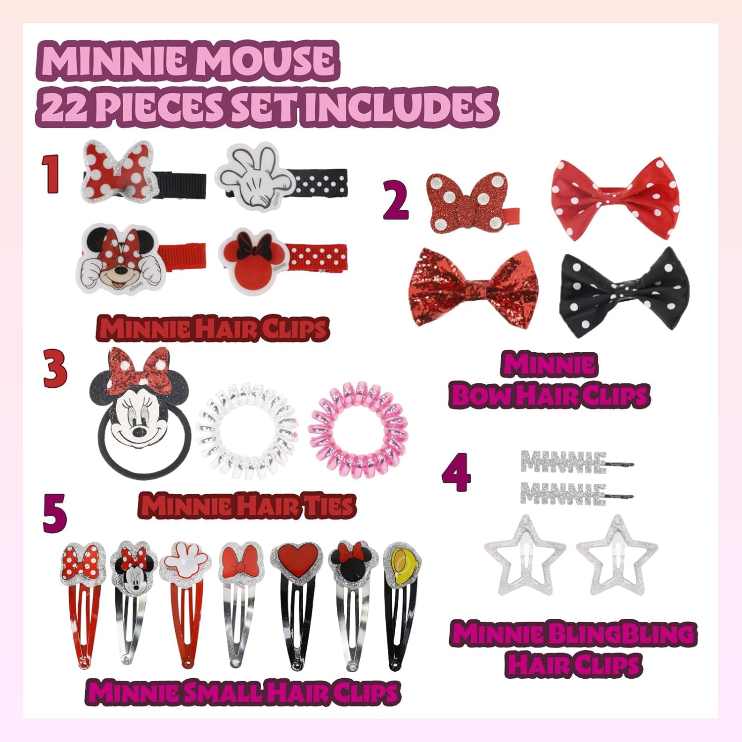 Disney Minnie Mouse Hair Accessories for Girls