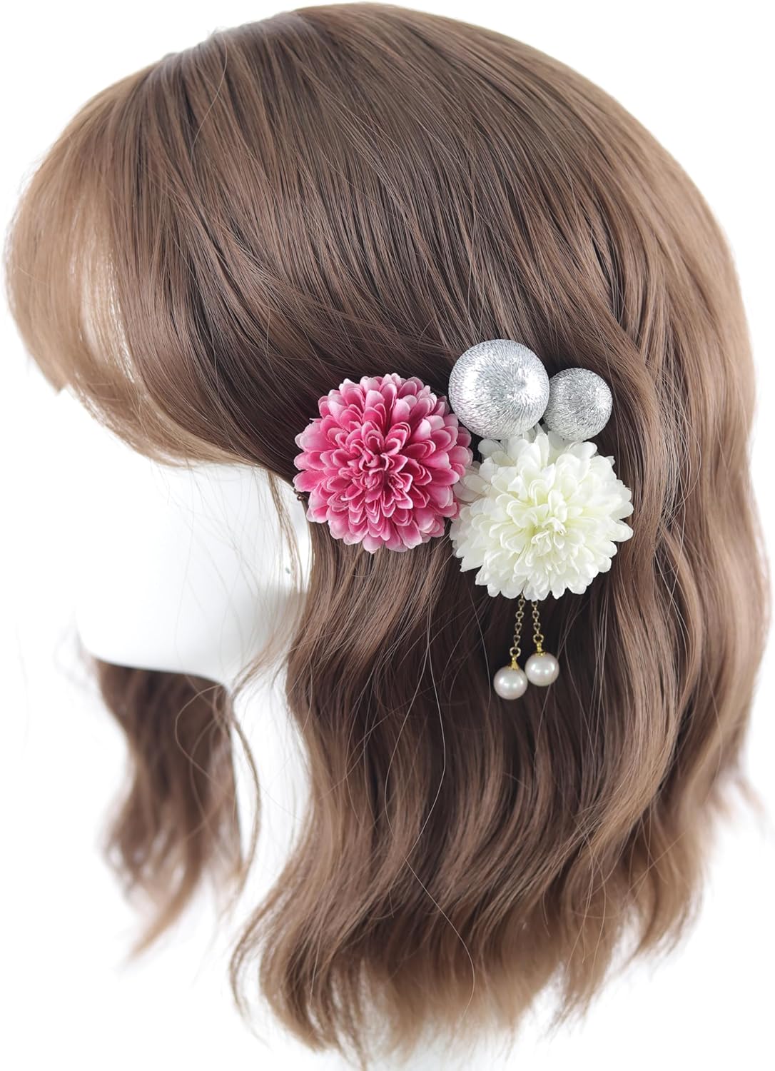 NANA Handmade Hair Ornament, Ping Pong Mu, Japanese Ball, Cute, Coming of Age Ceremony, Shichi-Go-San Fireworks Festival, Yukata, Graduation Ceremony, School Entrance Ceremony, Summer Festival