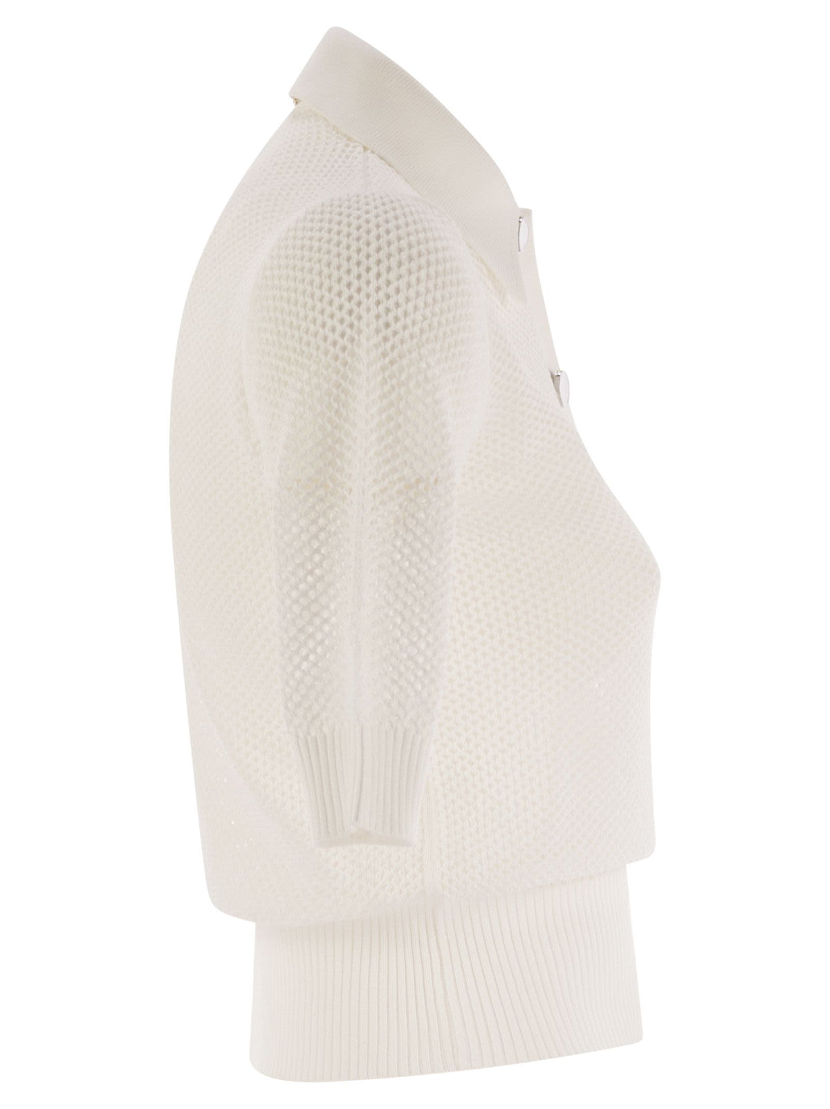 Sportmax SportMax Casta Mesh Knit Polo Shirt - Image 4
