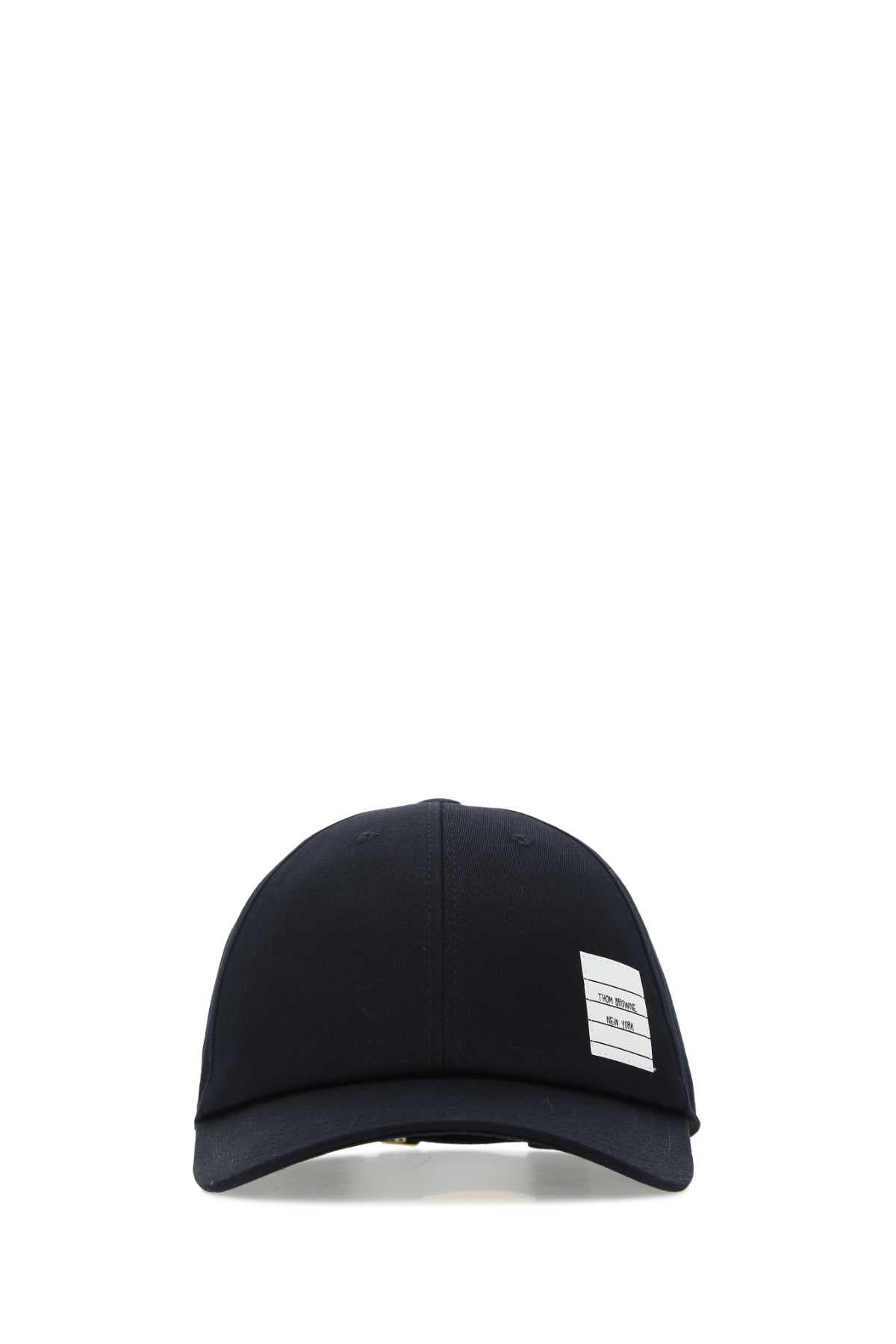 Thom Thom Browne Midnight Blue Cotton Baseball Cap - Image 4