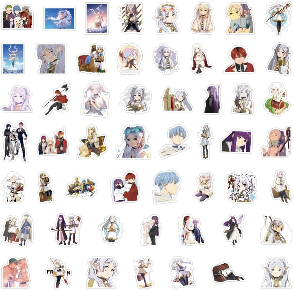 110 pieces Funeral Freeren Himmel Fern Stark Stickers Set, Anime, Cartoon Stickers, Cute, Notebook Stickers, Children's Stickers, Waterproof PVC Stickers, Character Goods, Surroundings, Popular