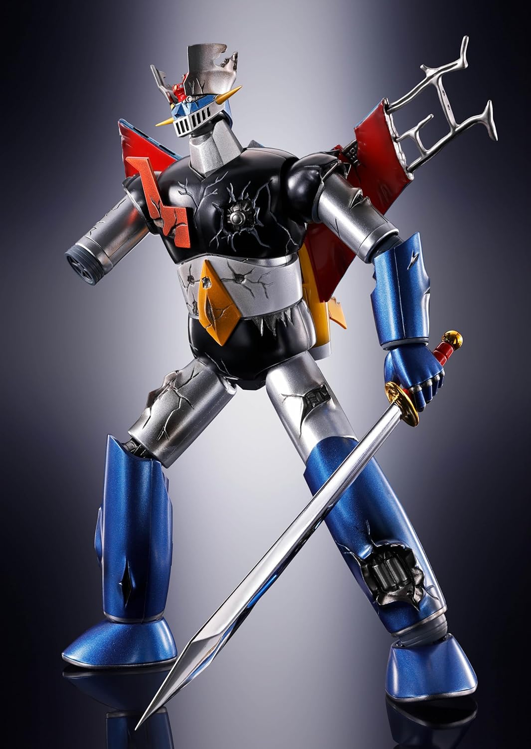 TAMASHII NATIONS Soul of Chogokin GX-105D Mazinger Z Leather Shinka Damaged Version ABS & Die Cast Pre-painted Action Figure BAS61018D