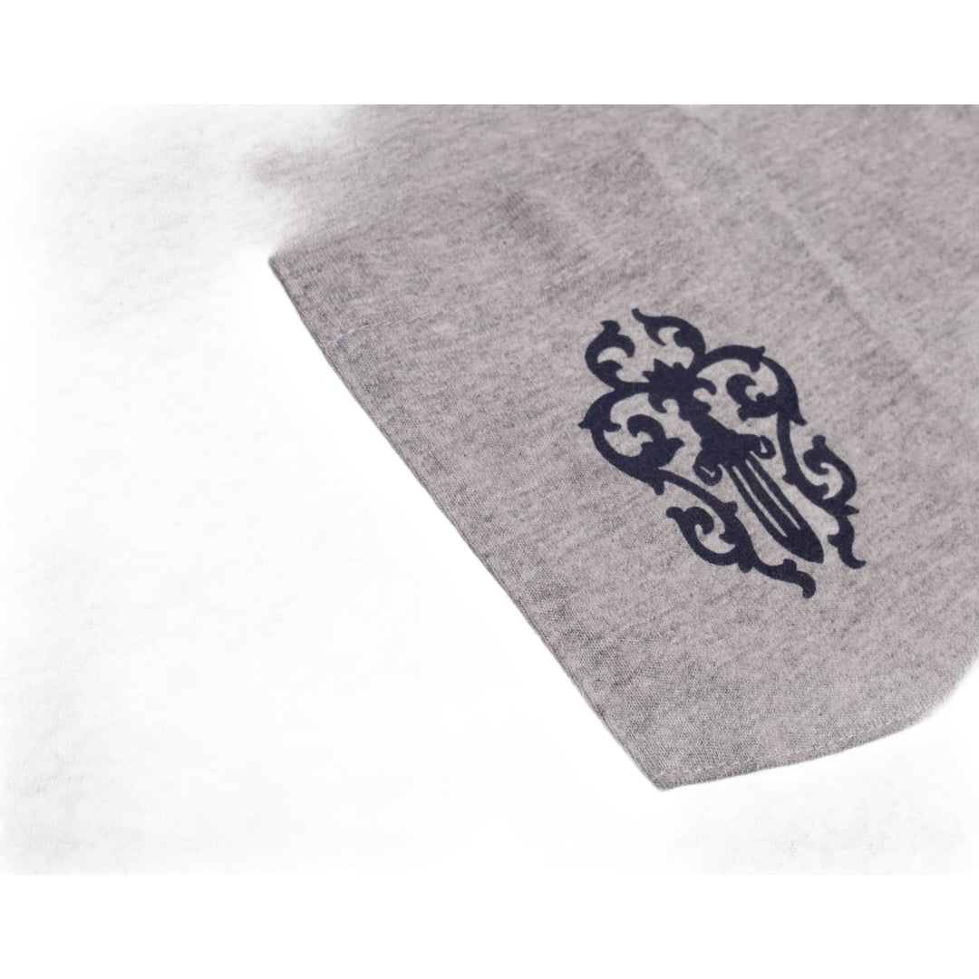 CHROME HEARTS 'HEATHER GREY' VINTAGE FLORAL DAGGER TEE