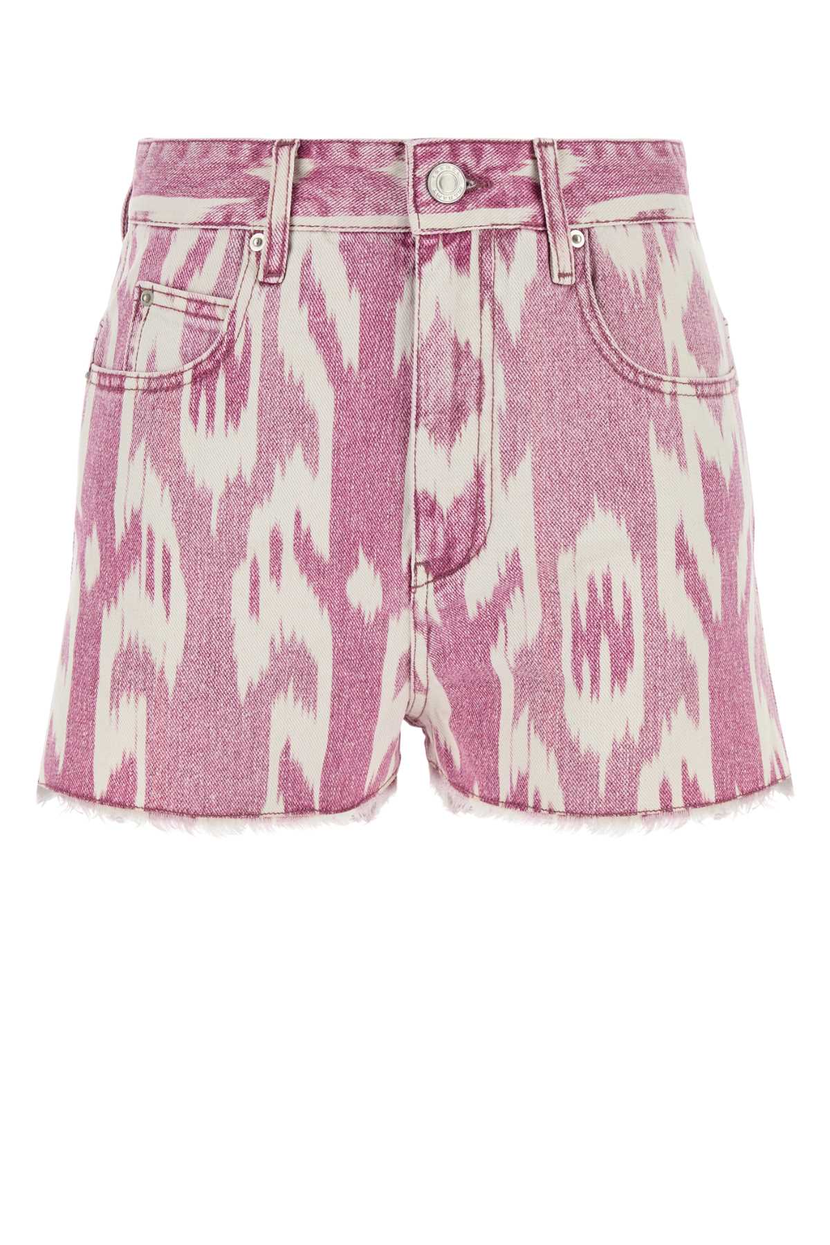 Marant イザベル・マラン・エトワイルの印刷されたデニム・レシアショーツ - Image 4