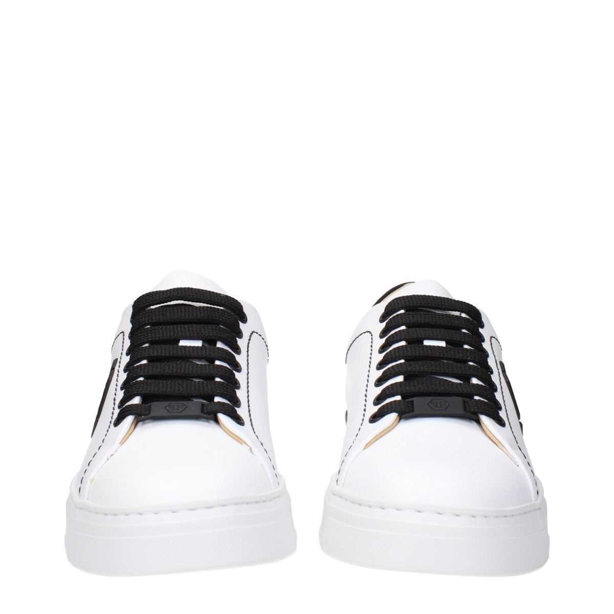 Philipp Philipp Plein Sneakers Hexagon Mens Leather White/Black - Image 4