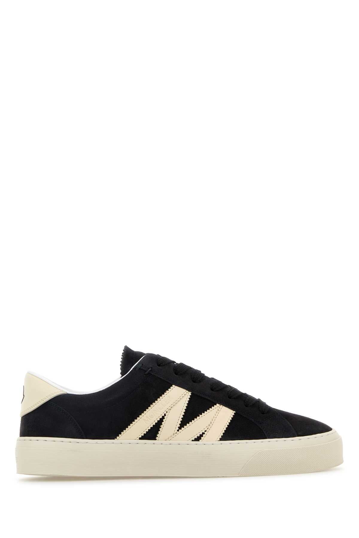 Moncler Moncler Midnight Blue Suede Monaco 2スニーカー - Image 4