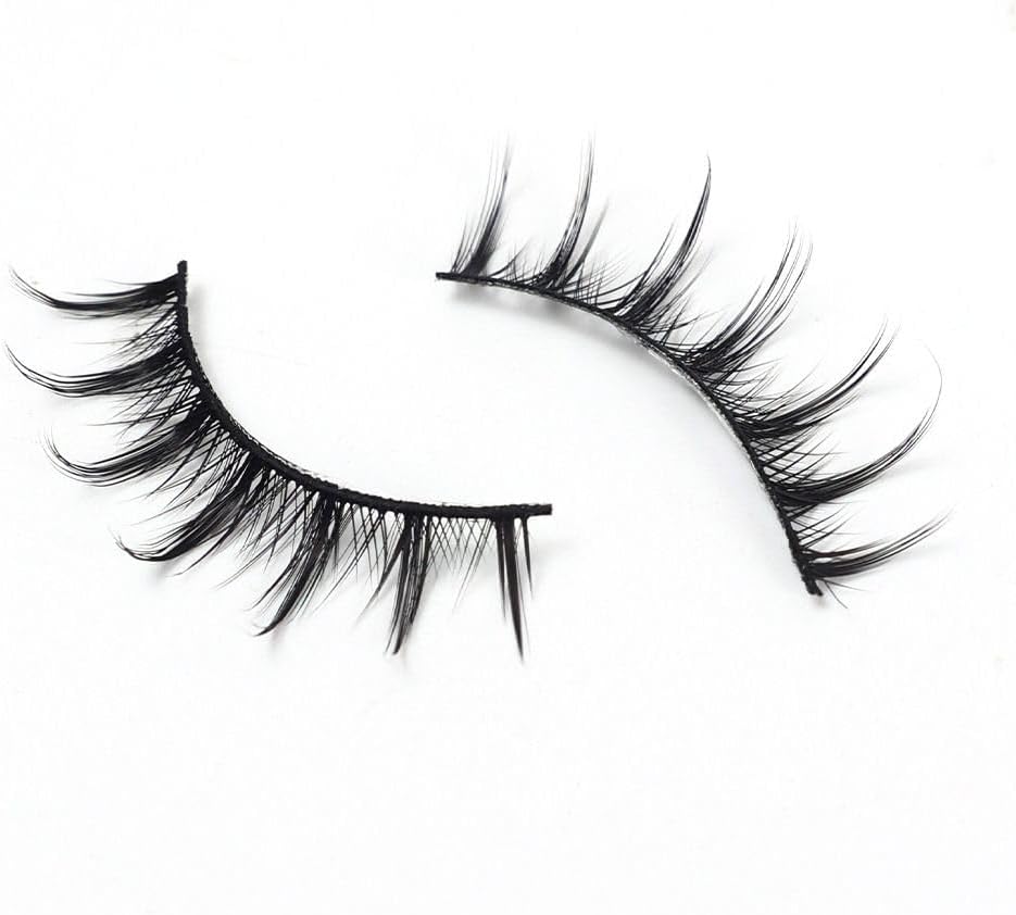 5 Pairs False Eyelashes, For Upper Eyelashes, Natural Black Core, Soft Core, Ultra Lightweight, Soft, Handmade, Reusable, Thin Makeup, Lifestyle Makeup, 0.5 inch (12 mm), Full Strip Eyelashes for