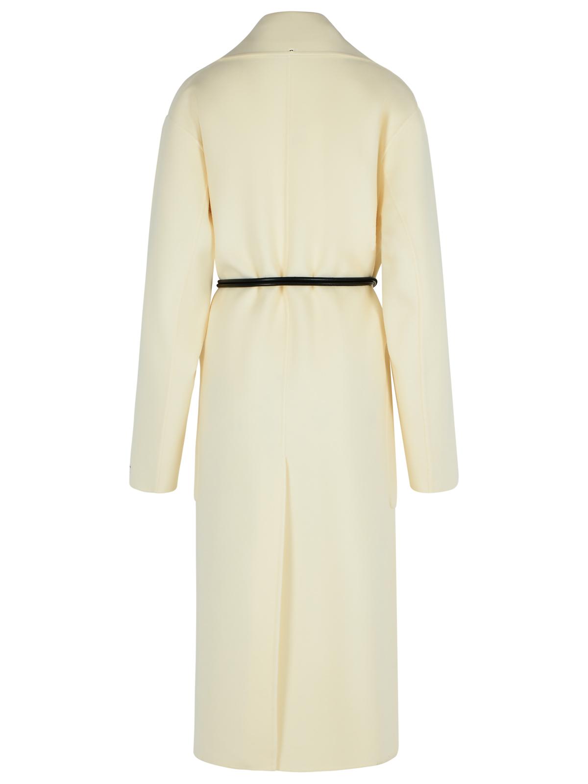Sportmax SportMax 'Abate' Milk Virgin Wool Drasing Gown Coat - Image 4