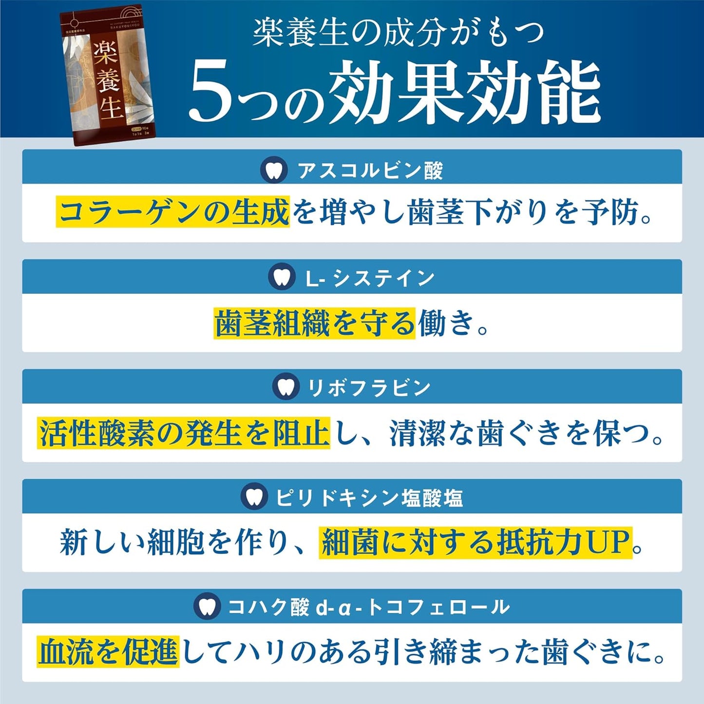 [Designated Quasi-Drug] Rakuyojo for Dental Decline, Lower Back Pain, Stiff Shoulders, Improved Blood Circulation, Fatigue Recovery, Discomfort in Shoulder, Neck, Lower Back, Knee, Periodontitis