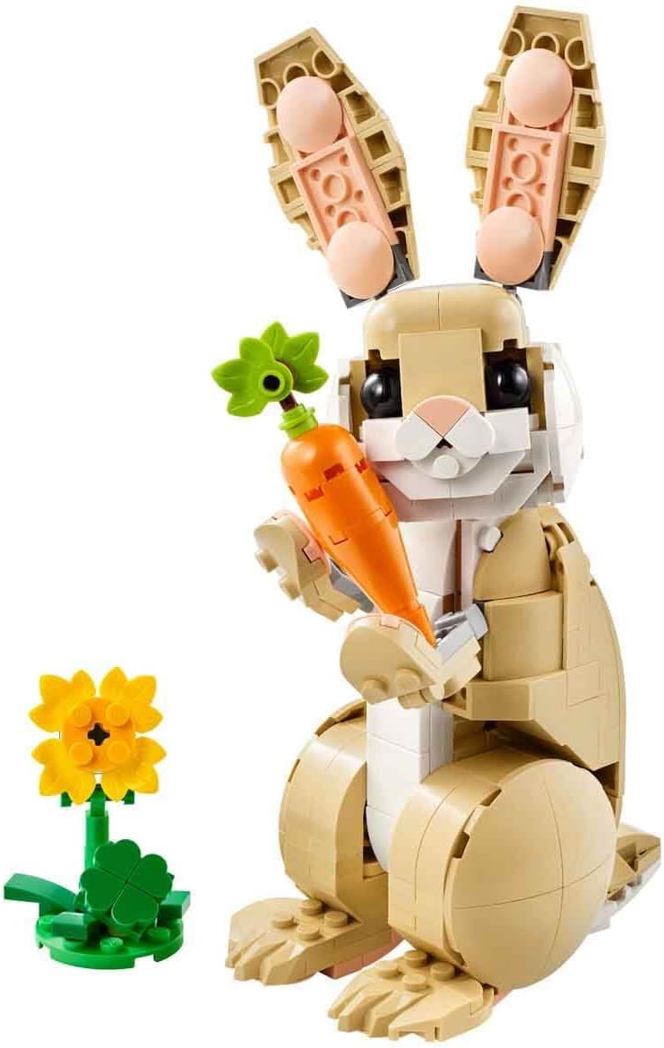 LEGO Creator Rabbit Toy Blocks, Gift, Present, Birthday, Blocks, Girls, Boys, Children, Ages 8, 9, 10, Elementary School Students, Animals, Creatures, 31162