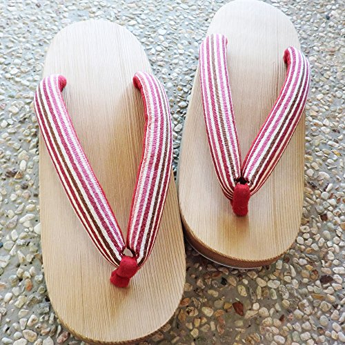 300 Years of Tradition Connected by Craftsmen Kiso Geta, Women's, Striped Pattern, Traditional Crafts, Made in Japan