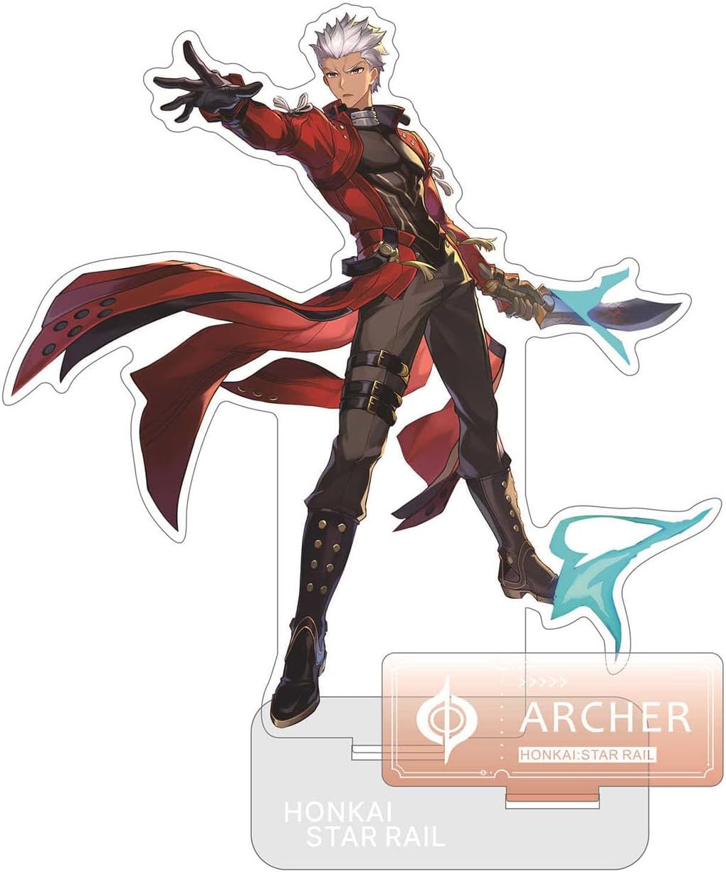 崩壊:スターレイル グッズ セット コラボ フェイト セイバー Saber アーチャー Archer 福袋 アクリルスタンド 缶バッジ キーホルダー アクリルカード 色紙 萌えグッズ 置物 コレクション 誕生日 贈り物 非公式 (アーチャー 3点セット) [並行輸入品]