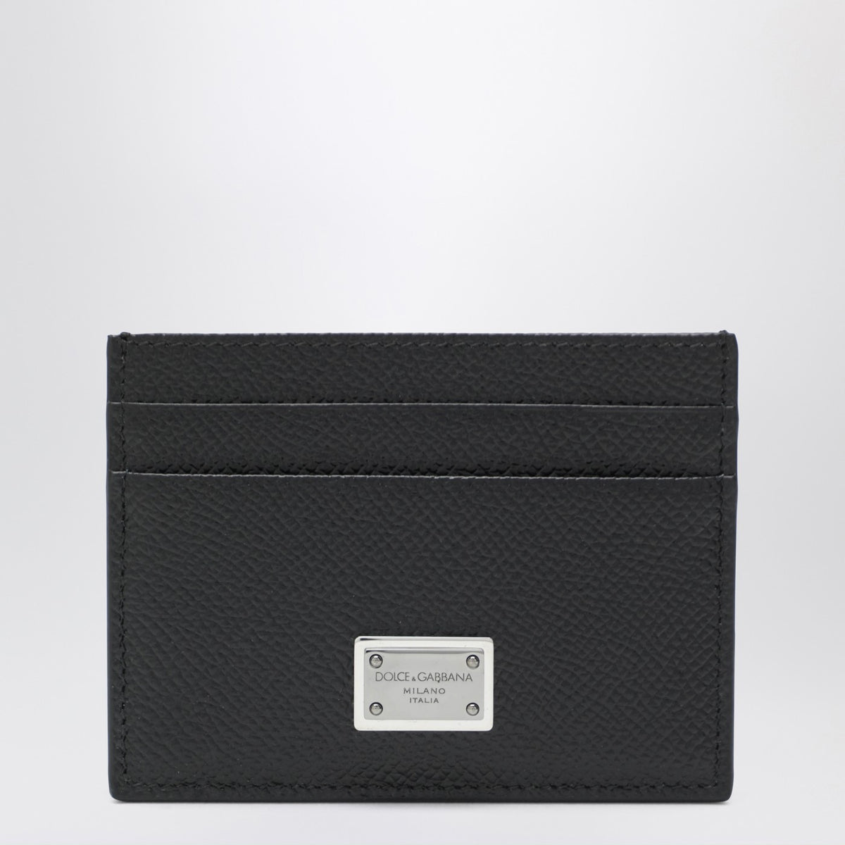 Dolce Dolce&Gabbana ブラック ドーフィーヌ レザー カード ホルダー ロゴ プレート付き - Image 4