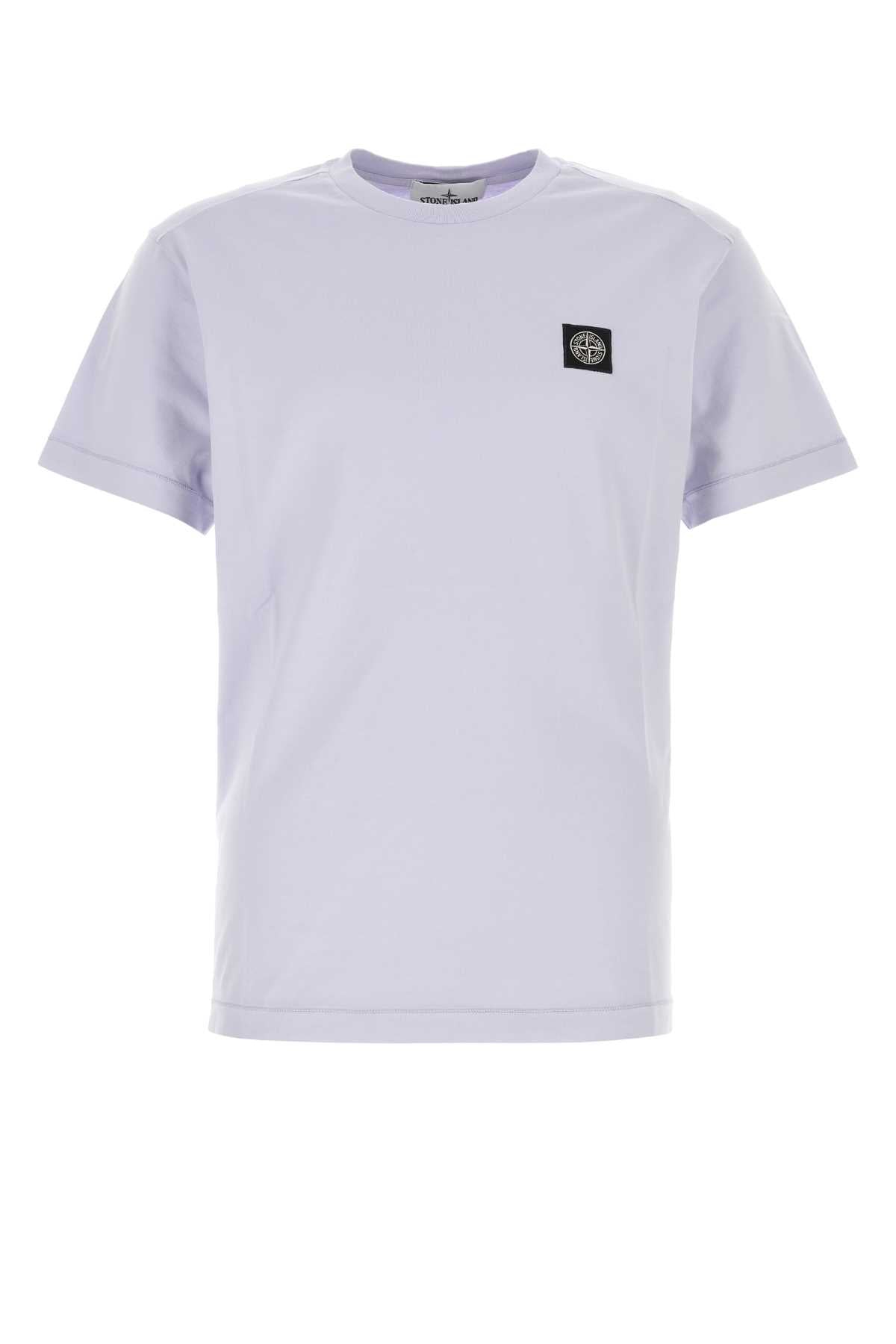 Stone Stone Island Lilac Cotton T Shirt - Image 4