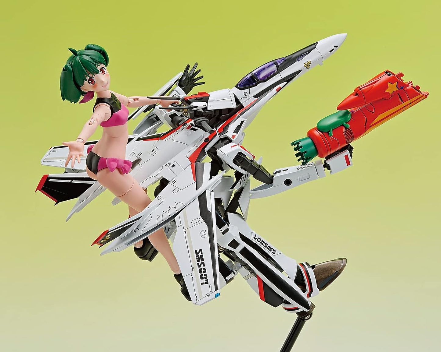 Aoshima Bunka Kyozai VFG Macross Frontier VF-25F Messiah Ranka Lee MC-09 Plastic Model Total Height Approx. 5.9 inches (150 mm) Color Coded