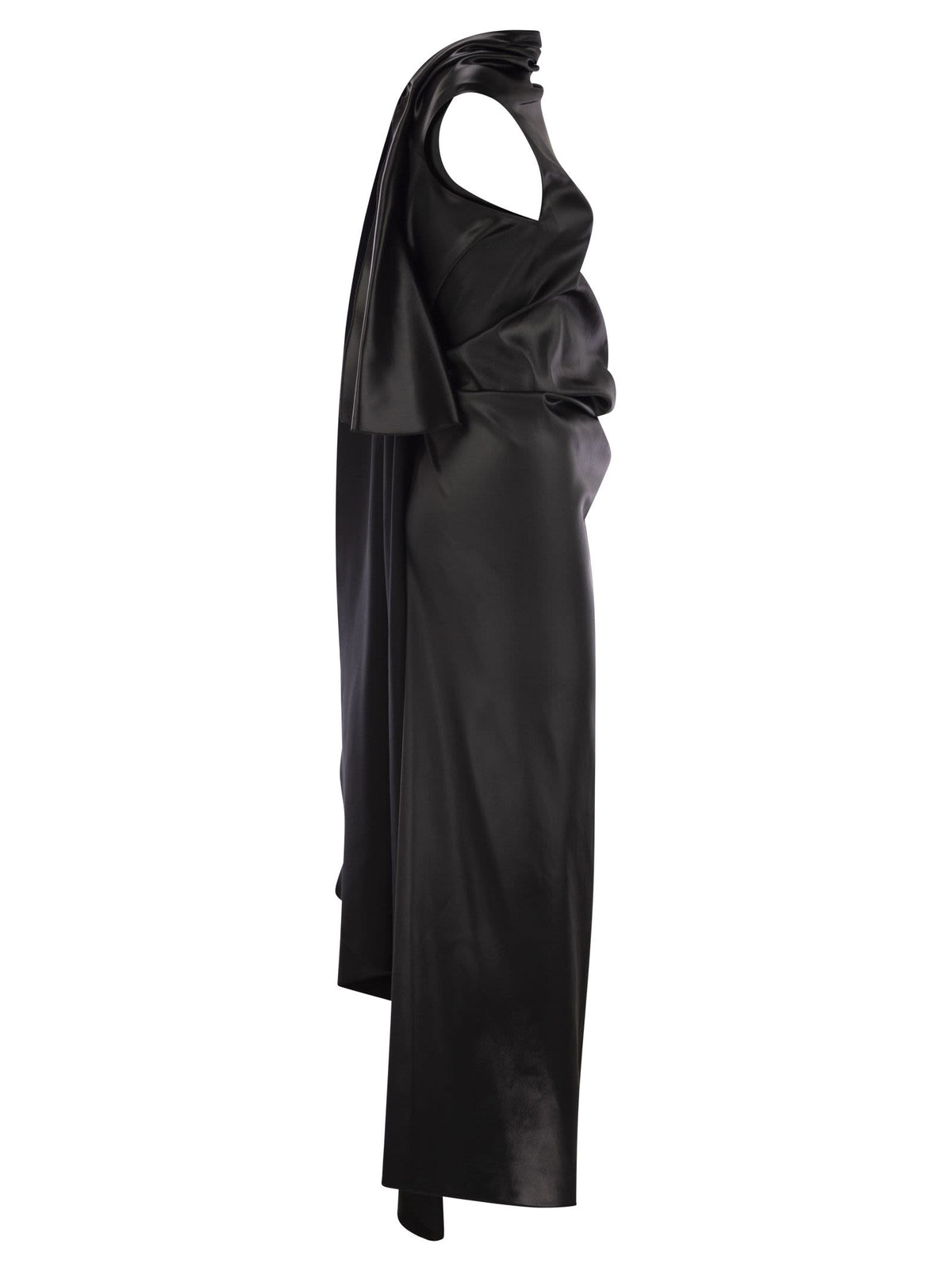 Sportmax SportMax Abadan1234ドレープ付きのドレスを取り付けます - Image 4
