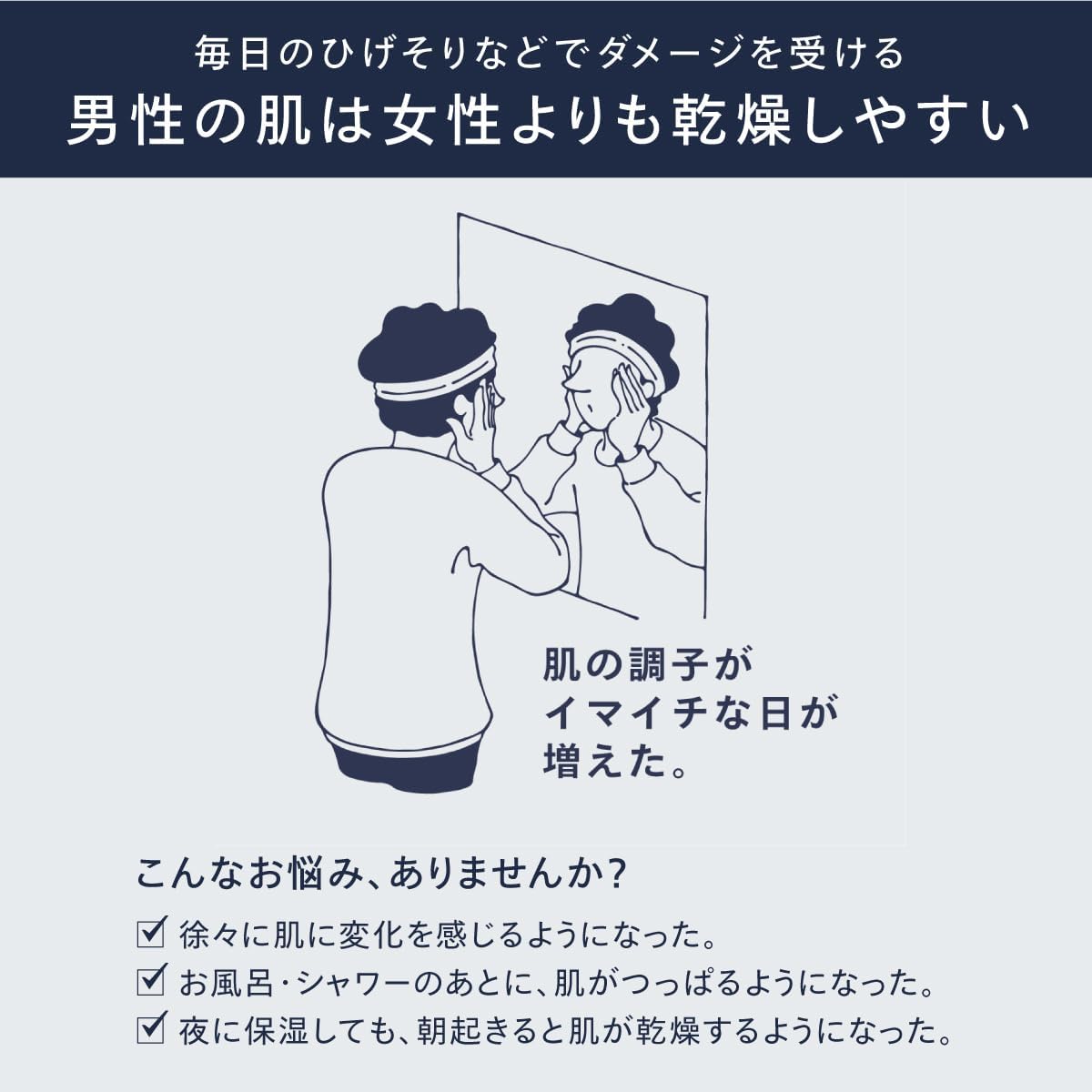 ASTALIFT MEN MONOM Men's Skin Care, Highly Moisturizing, 4.2 fl oz (120 ml), Approx. 2 Months Work, Complete with 1 Bottle, Moisturizer, Men's Lotion, All-in-One After Shave Lotion