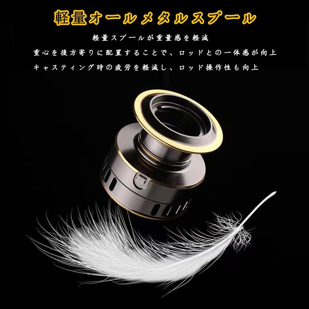 HE-2000 Spinning Reel, Sea Bass, Sea Bass, Jigging, All Metal, Lightweight, Durable, Shockproof, Maximum Drag Force: 22.0 lbs (10 kg)