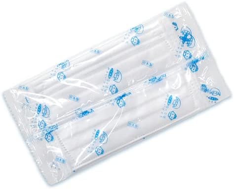 Biho Mask Safe Made in Japan, Disposable Non-woven Masks with Soft Flat Rubber that Does Not Hurt Ears, Soft Inner Fabric for Elementary School Students (Individual Packaging), Pack of 30