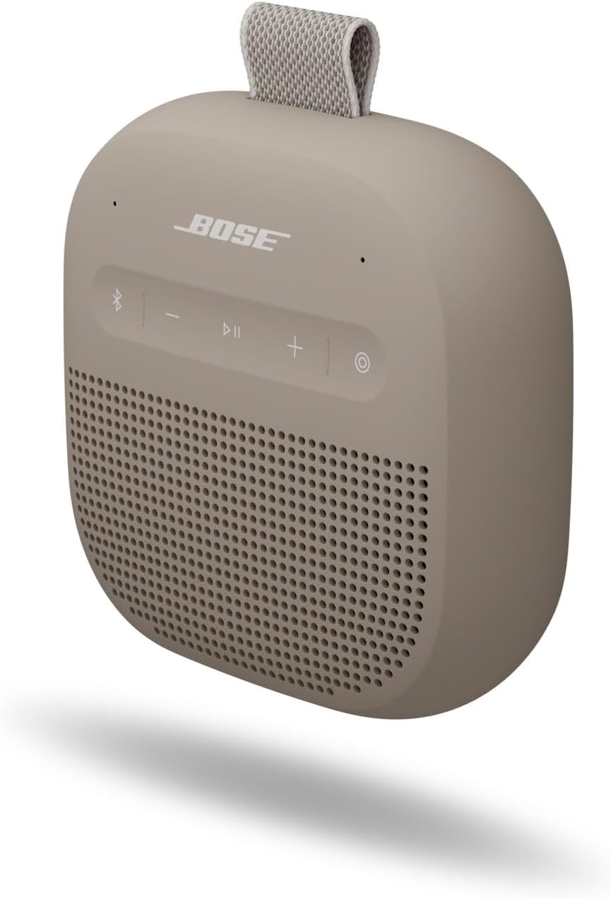 Bose SoundLink Micro Portable Speaker (2nd Generation) Up to 12 Hours of Continuous Playback Waterproof Dustproof Bluetooth Mini Outdoor Speaker Sandstone (x2)