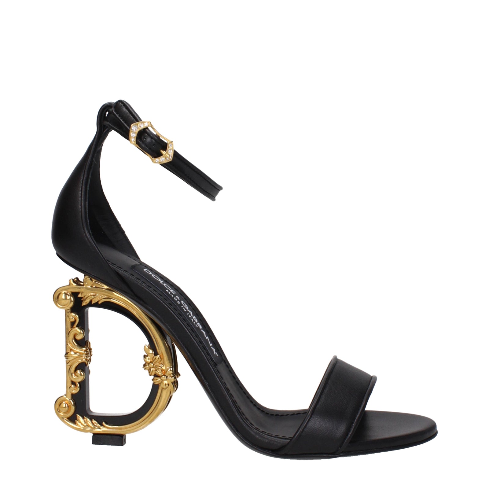 Dolce  Gabbana ドルチェ＆ガッバーナサンダル女性レザーブラック - Image 4