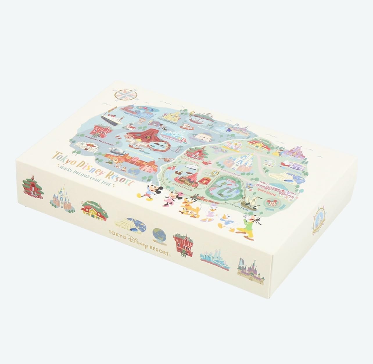 [Tokyo Disney Resort Limited] Chocolate Covered Wafers "Goods Based on Park Maps and Icons" TDR TokyoDisneyResort Popular Candy Souvenir Disney Goods Present (1 Piece)