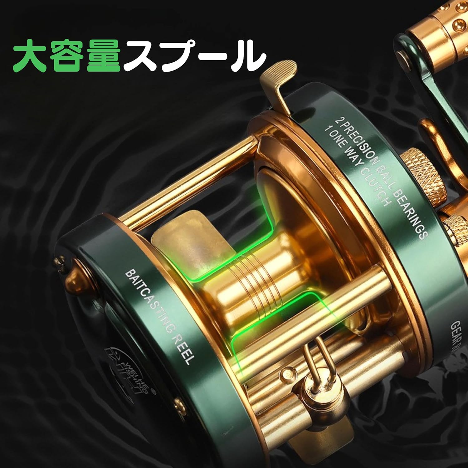 ベイトリール ビッグベイトリール リール 両軸リール 釣り ビッグベイトリール 右ハンドル 左ハンドル スロージギング ロックフィッシュ タイラバ [並行輸入品]