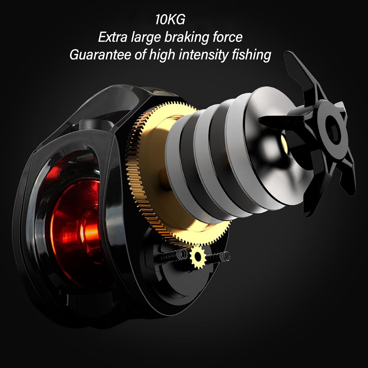 Fishing Reel, Anti-Rust, 7.2, 1 Gear Ratio, Easy Operation, Lightweight, Right Handle, 22.8 lbs (10 kg), Load Capacity, Saltwater / Freshwater Reel, Explosion Prevention, Line, Casting Fishing, Ice