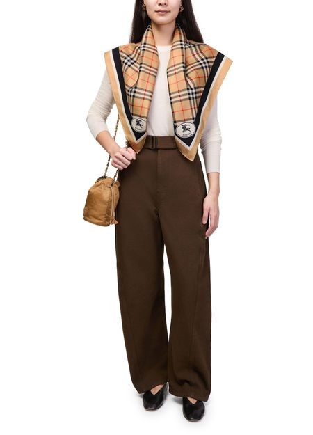 BURBERRY Square chequered silk scarf - Image 4