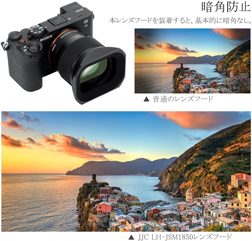 JJC SIGMA 18-50mm F2.8 DC DN Lens Hood [Aluminum] SIGMA LH-582-02 Compatible Lens Hood for Sony E/Fujifilm X/SIGMA L Mount 18-50mm F2.8 DC DN Lens Hood Sigma 18-50mm F2.8 DC DN Lens Cover [Cap