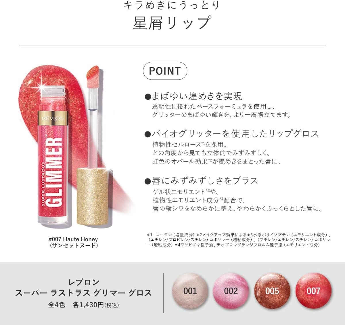 LeBron Super Rustlass Glimmer Gloss 002 Pink Prism: Icy Pink, 1.3 fl oz (3.8 ml) Lip Gloss, Lipstick, Moisturizing