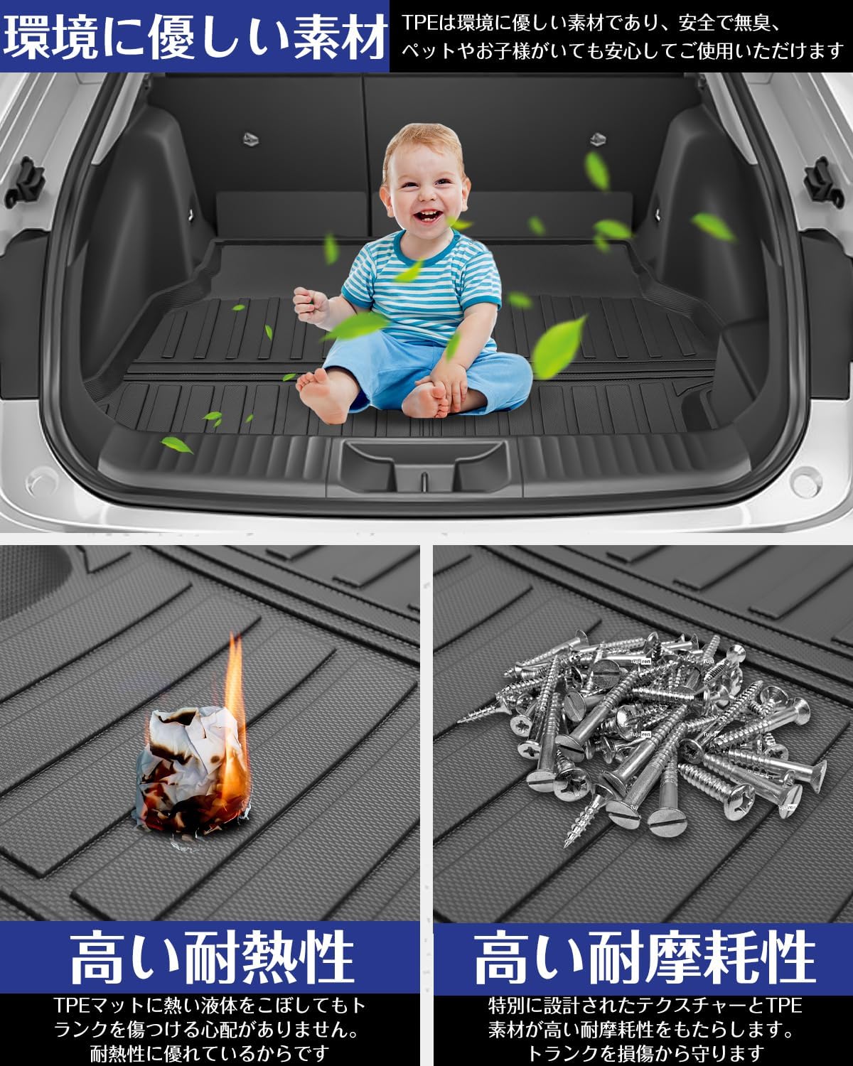 Toyota New Prius 60 Series Luggage Mat 60 Trunk Mat 3D Luggage Tray 60 Series Cargo Mat TPE Material January 2023 Present Prius 60 Luggage Mat Custom Parts Genuine Replacement Vehicle Specific Design