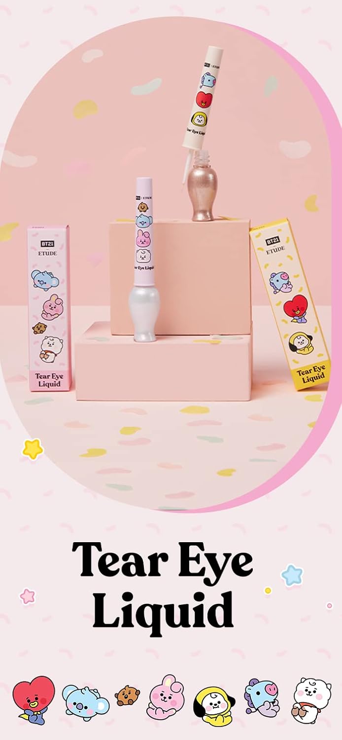 ETUDE PK001 BT21 Tear Eye Liquid / Eyeliner / Tear Bag / Glitter