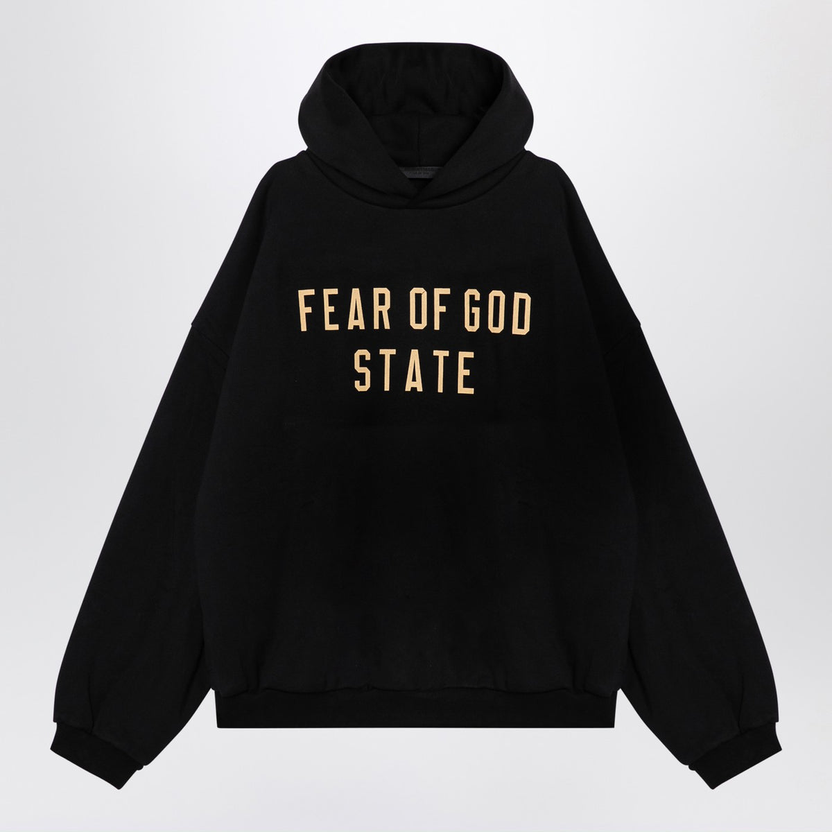 Fear 神への恐怖は、ロゴを持つ黒いパーカーです - Image 4