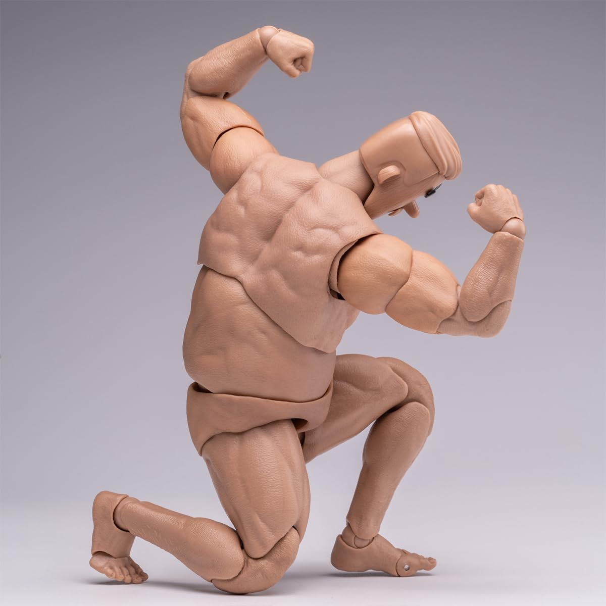 HiPlay NT-03 Non-Play Toy, NOTTAA 1/12 Middle Aged Square Head Human Body, Removable Neck Part, Male Seamless Action Figure Body, Super Movable