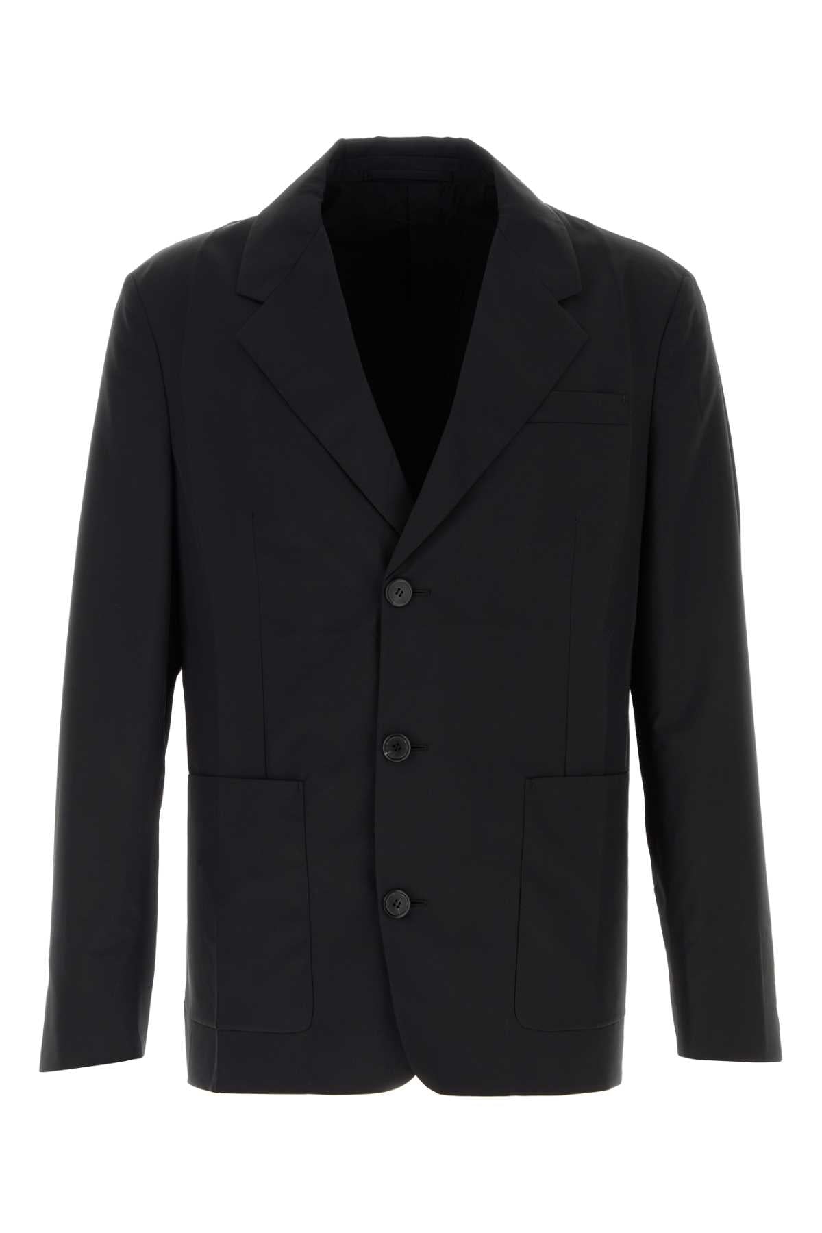 Prada プラダ ブラック ウール ブレンド ブレザー - Image 4