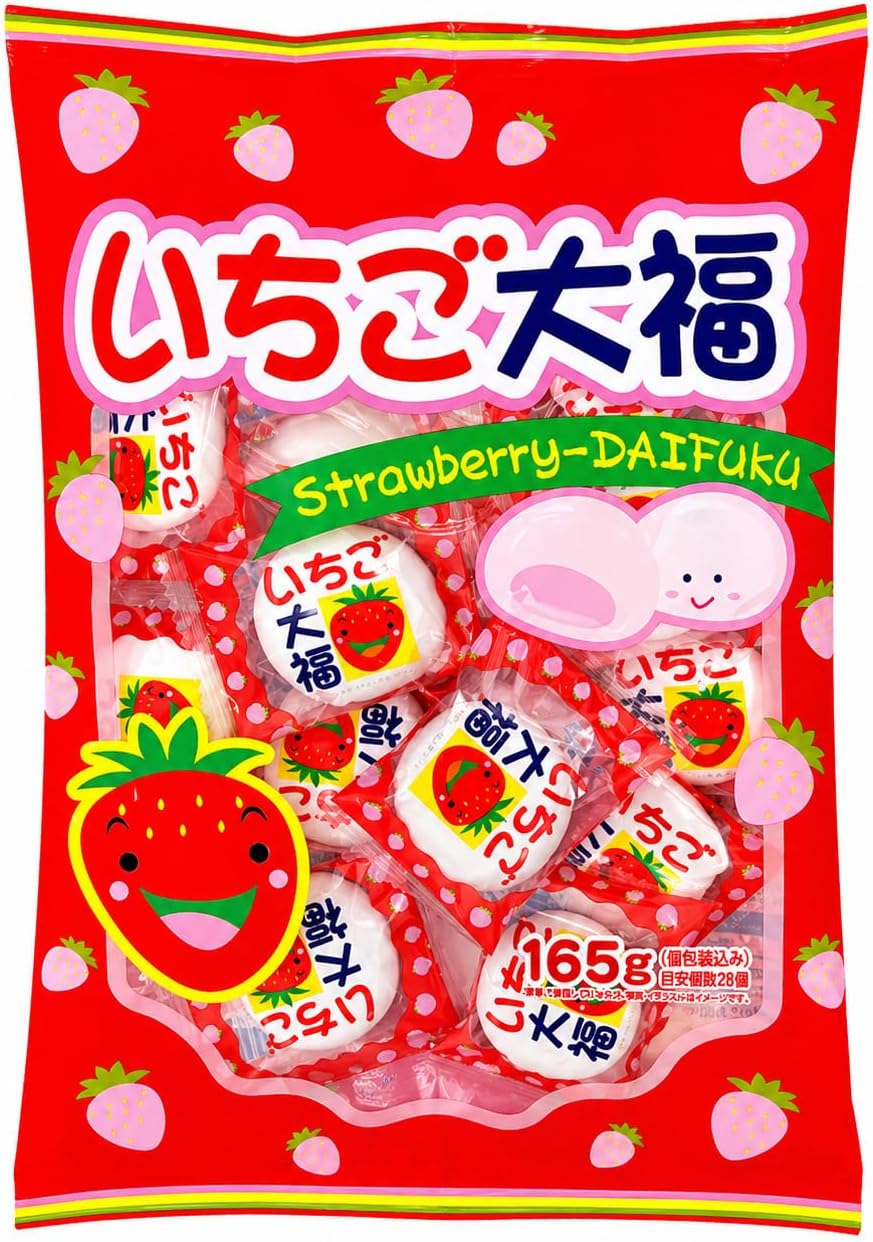 Yakin Marshmallow Chocolate Daifuku Strawberry Daifuku Pudding Dafuku Japanese Snacks, 10 Pieces Each, 30 Piece Set, Assorted, Individually Packaged, Sweets, Share Pack, Small Bags