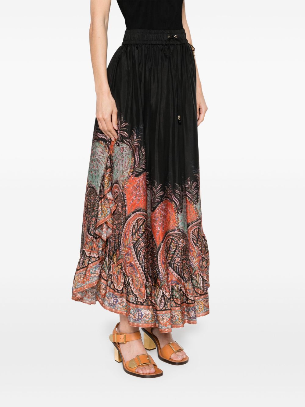 Zimmermann Zimmermann Rhiannonプリントシルクスカート - Image 4