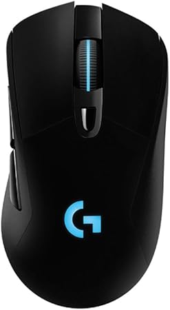 Logicool G G703 G703h Wireless Pro Gaming Mouse, Hero 25K Sensor, LIGHTSPEED, POWERPLAY Compatible, LIGHTSYNC RGB, Rechargeable, Final Fantasy XIV Recommended Peripheral, for PC / Windows / Mac, Black